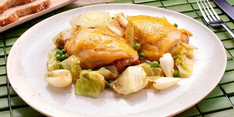 Receta Muslos de pollo con chícharos