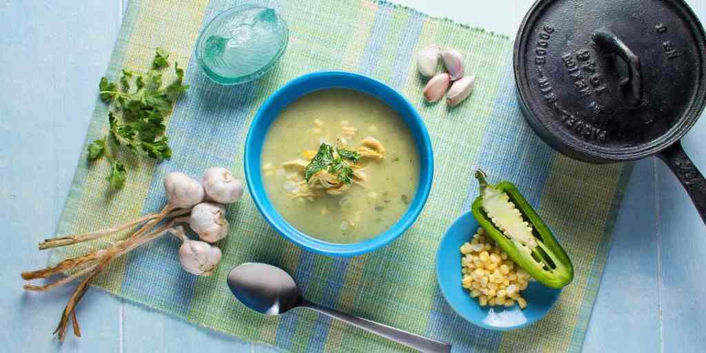 Receta Sopa verde de pollo