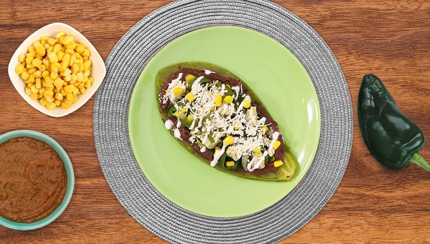 Receta Huarache de pollo con nopal