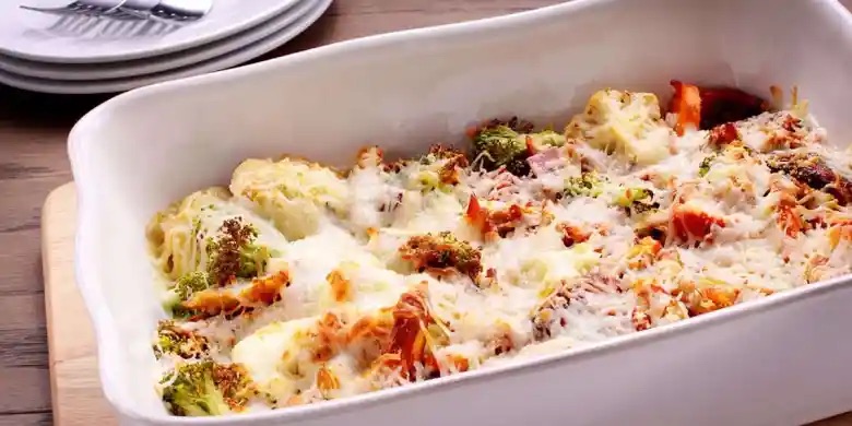 Receta Pollo gratinado con vegetales