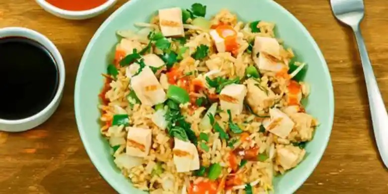 Receta Arroz frito con pollo