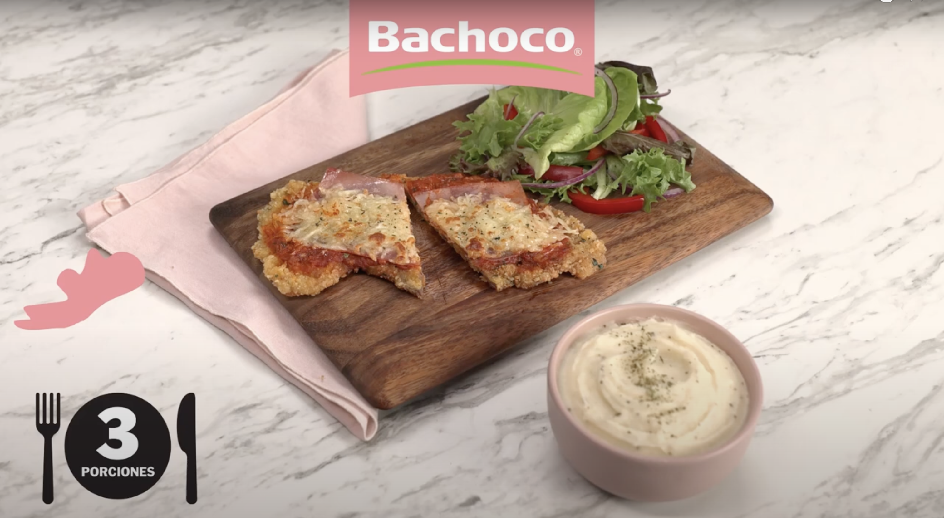 Receta Napolitana de Milanesa de Cerdo Bachoco®