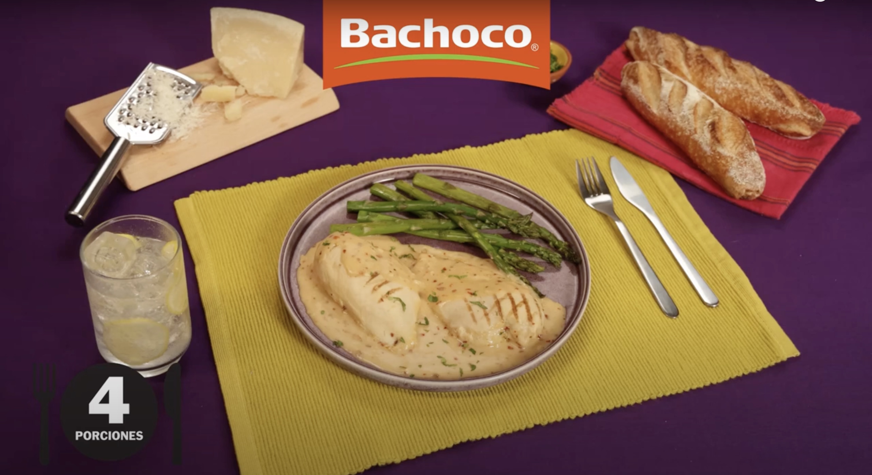 Receta Filete Mezquite Bachoco® con Salsa Picante de Ajo y Parmesano